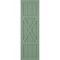 Ekena Millwork True Fit PVC Center X-Board Farmhouse Fixed Mount Shutters, Track Green , 18W x 32H, PR TFP107FH18X032TG - alternate 2